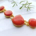 Coral Charm Statement Bracelet