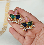 Tri-color Sparkle Earrings - light