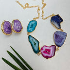 agate slice necklace