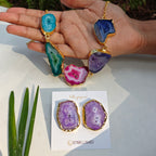 agate slice necklace