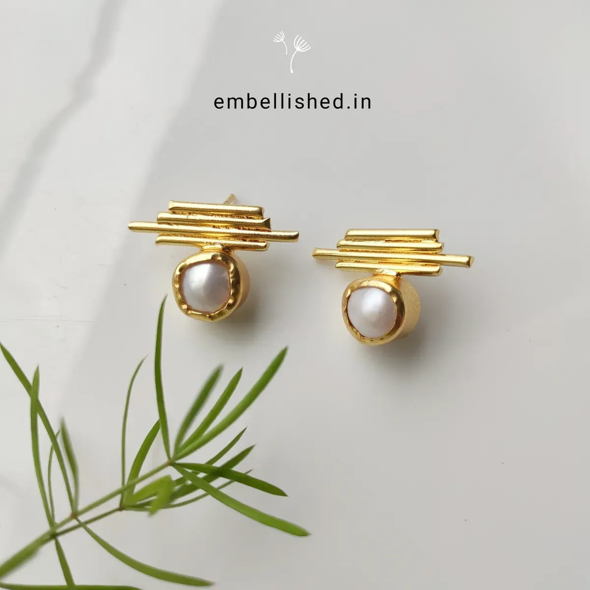 Freshwater pearl stack earrings