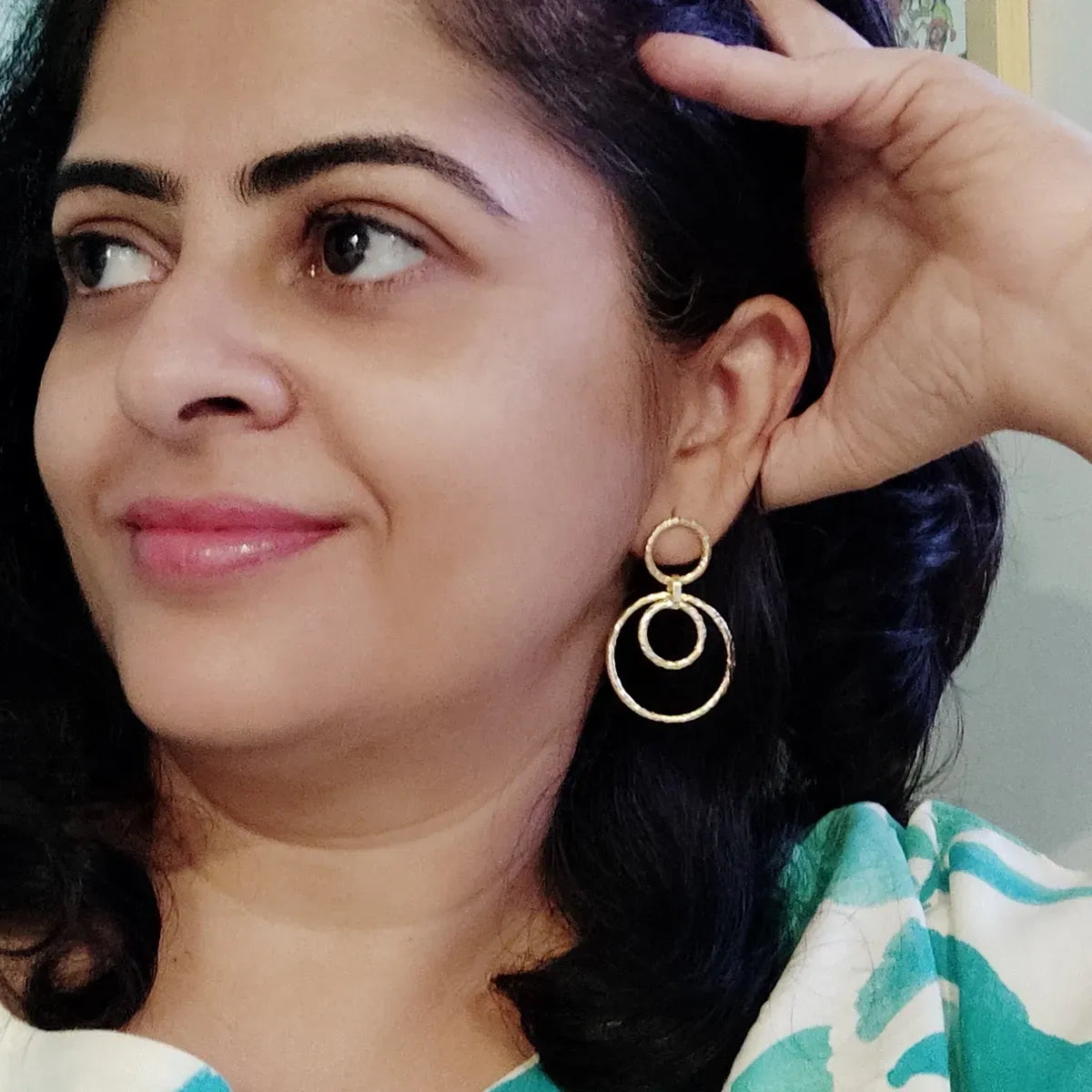 Textured bubbles drop earrings