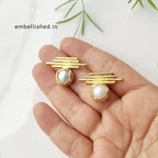 Freshwater pearl stack earrings