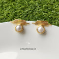Freshwater pearl stack earrings
