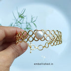 Freshwater pearl bubbles bangle