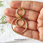 Textured bubbles drop earrings