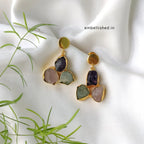 Raw stone trio - rose quartz, amethyst, aquamarine