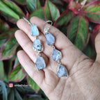 Long moonstone drop earrings