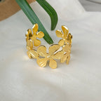 Gilded Orchid Statement Cuff