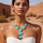 The Azure Oasis Statement Necklace Set