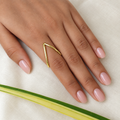 Golden Wishbone finger ring