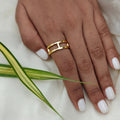 Golden Box Band finger ring