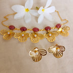 Vibrant Stones and Filigree Blooms necklace set