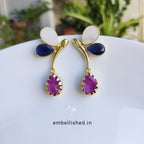Butterfly drop earrings