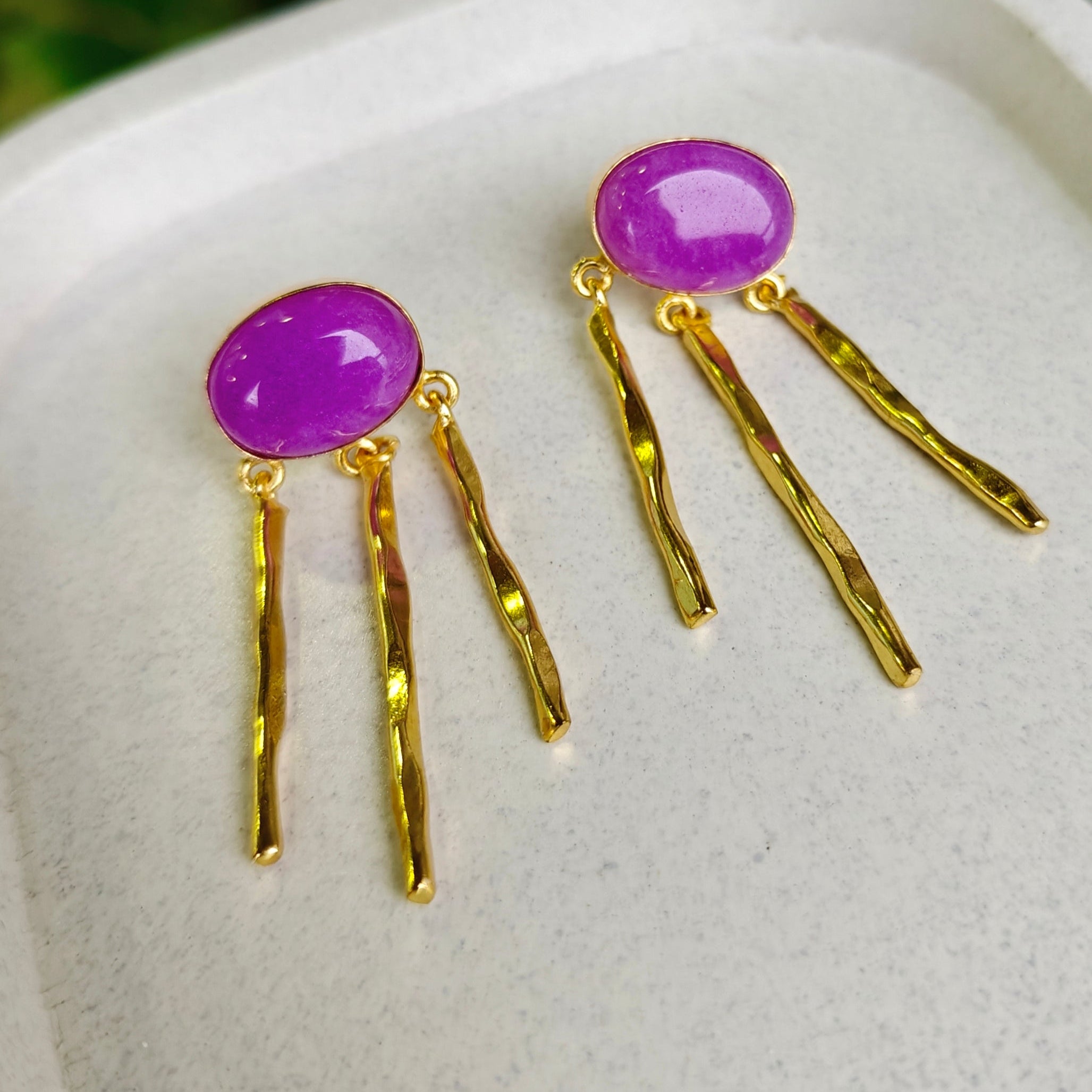 Lavender Pop Raindrop Earrings