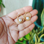 Oval Pearl Link Necklace set