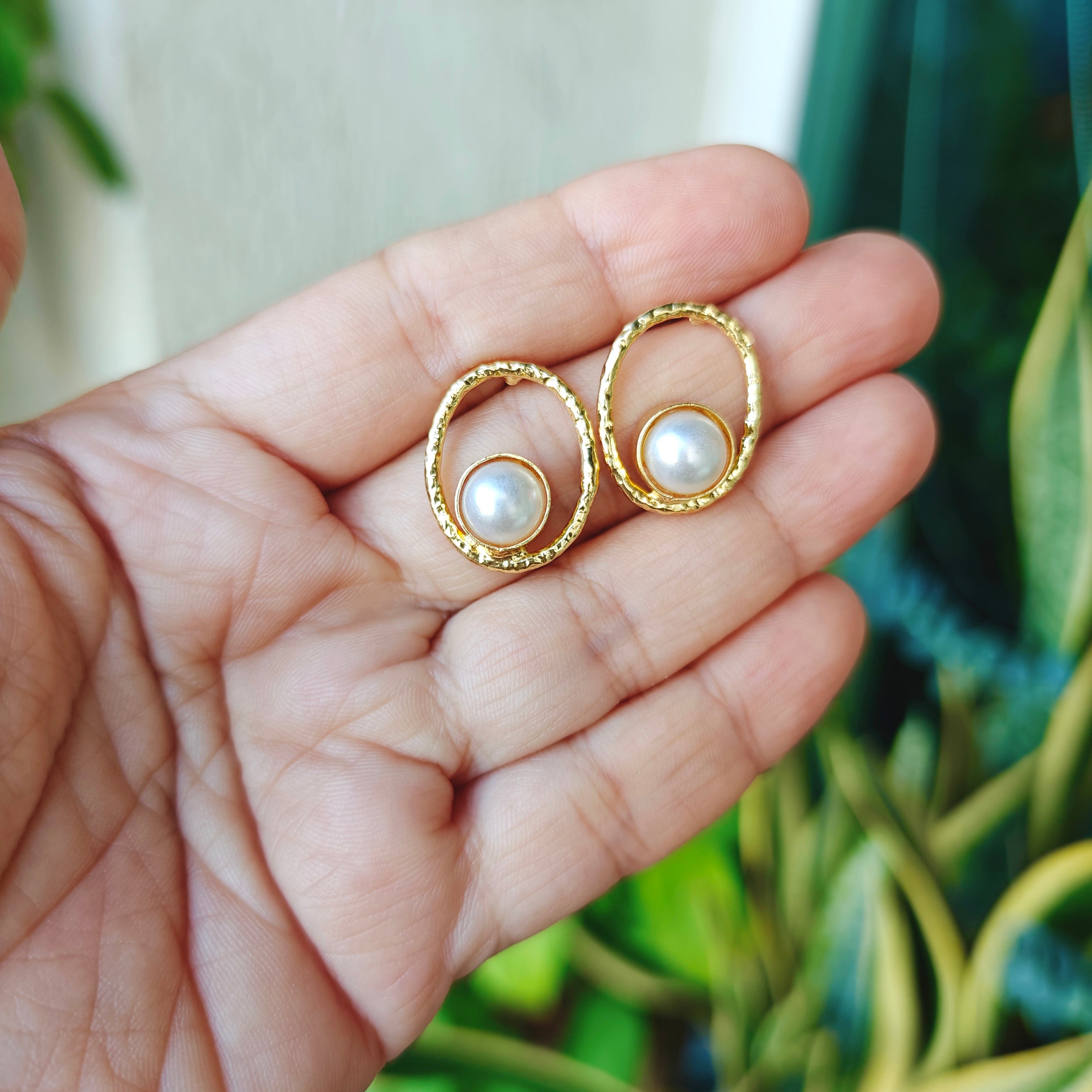 Oval Pearl Link Necklace set