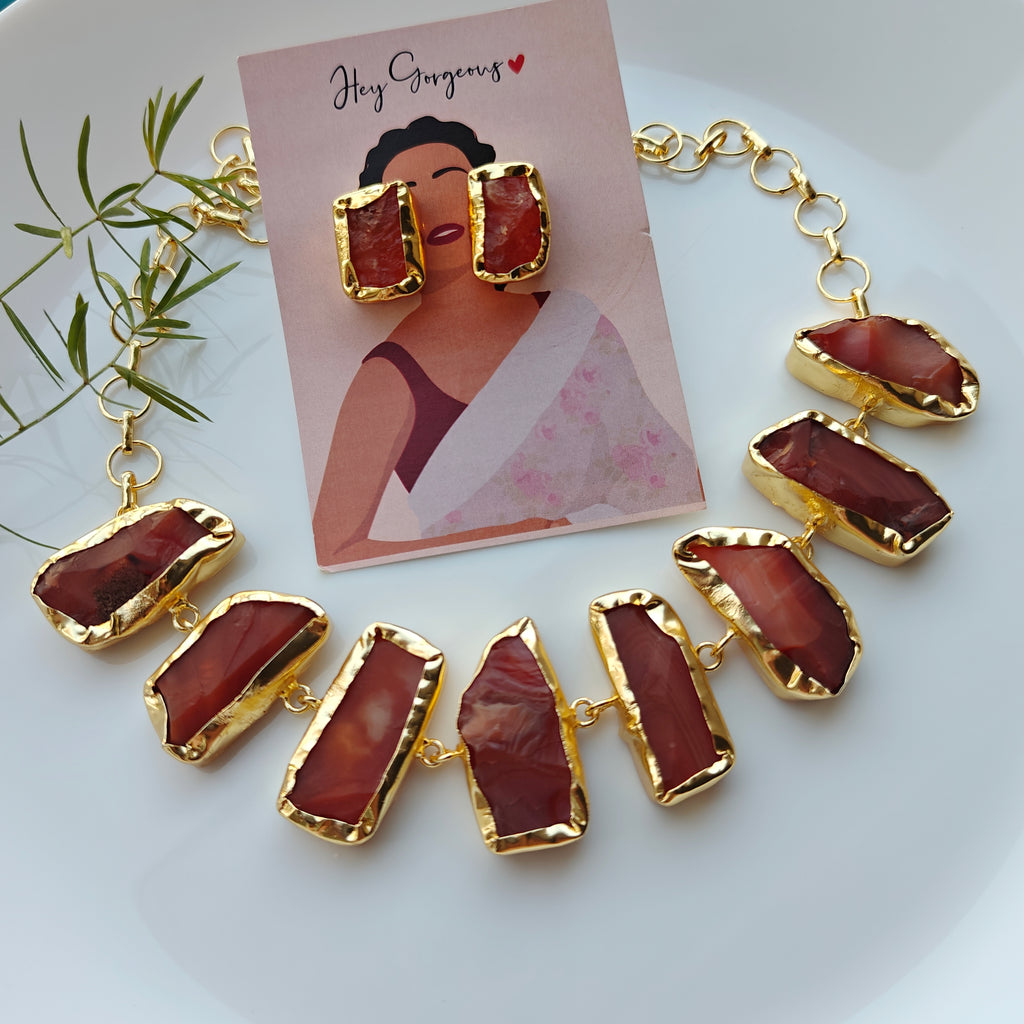 Crimson Queen Caroline Necklace Set
