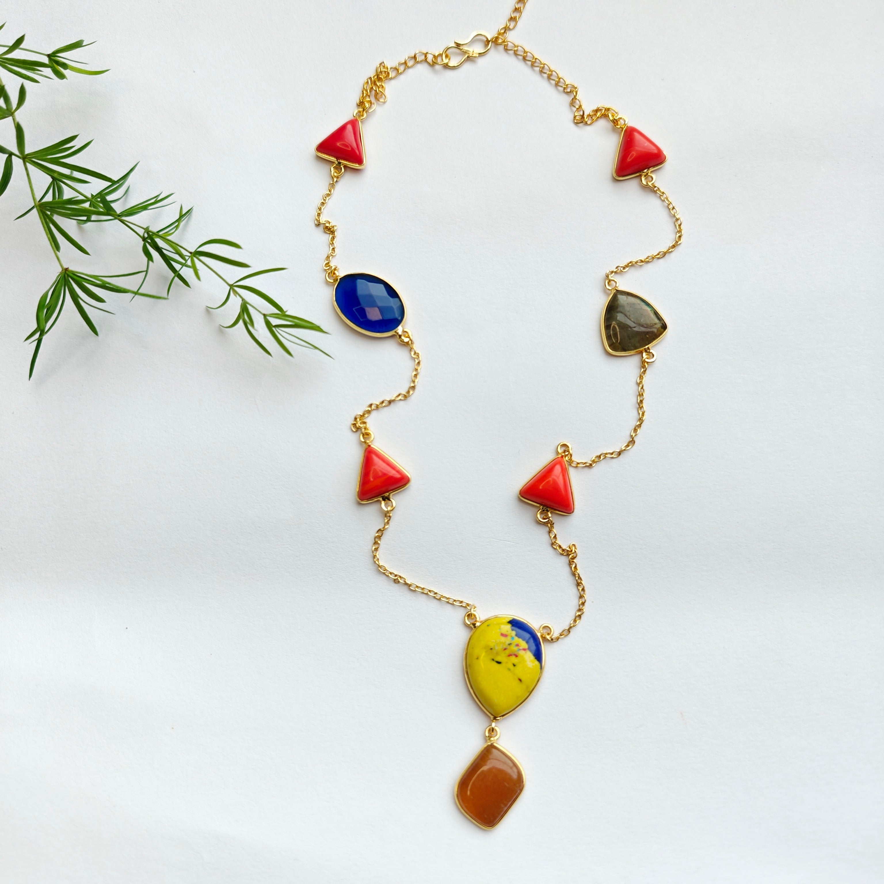 Carnival Gemstone Statement Chain - Yellow