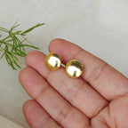 Gold button studs