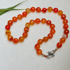 Agate beads short necklace