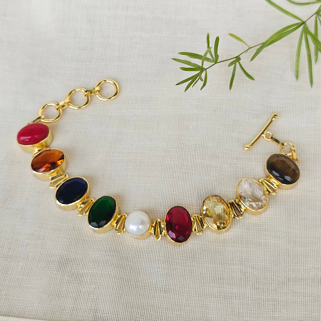 Navratna Toggle Bracelet
