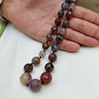 Agate graded beads necklace