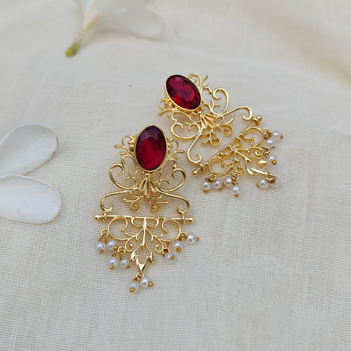 Filigree Golden Chandelier Earrings