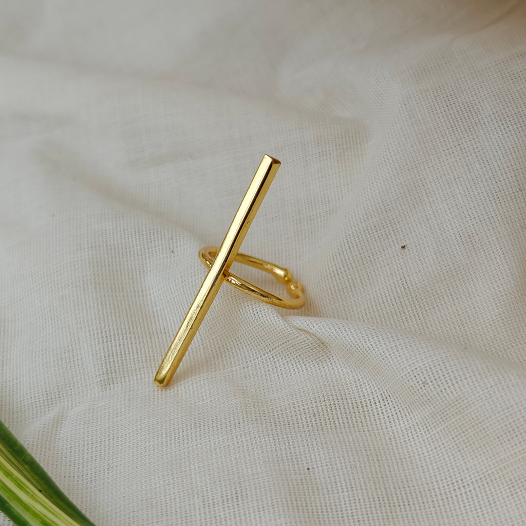 Golden Stick finger ring