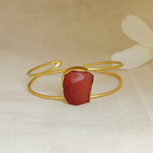 Carnelian Minimal Cuff