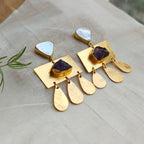 Boho Luxe MOP and Amethyst Chandelier