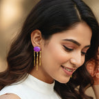 Lavender Pop Raindrop Earrings