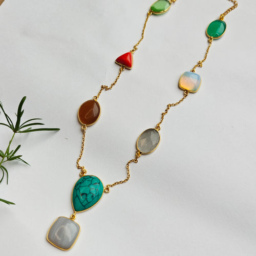 Carnival Gemstone Statement Chain - Marble