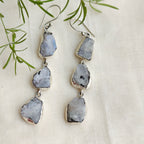 Long moonstone drop earrings