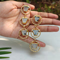 Aurelia Triple-Drop Moonstone Earrings
