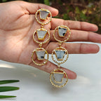 Aurelia Triple-Drop Moonstone Earrings