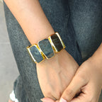 Raw Labradorite Statement Cuff