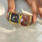 Faceted Bloodstone Statement Cuff