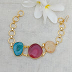 Pastel Agate Candy Crush Stone Bracelet