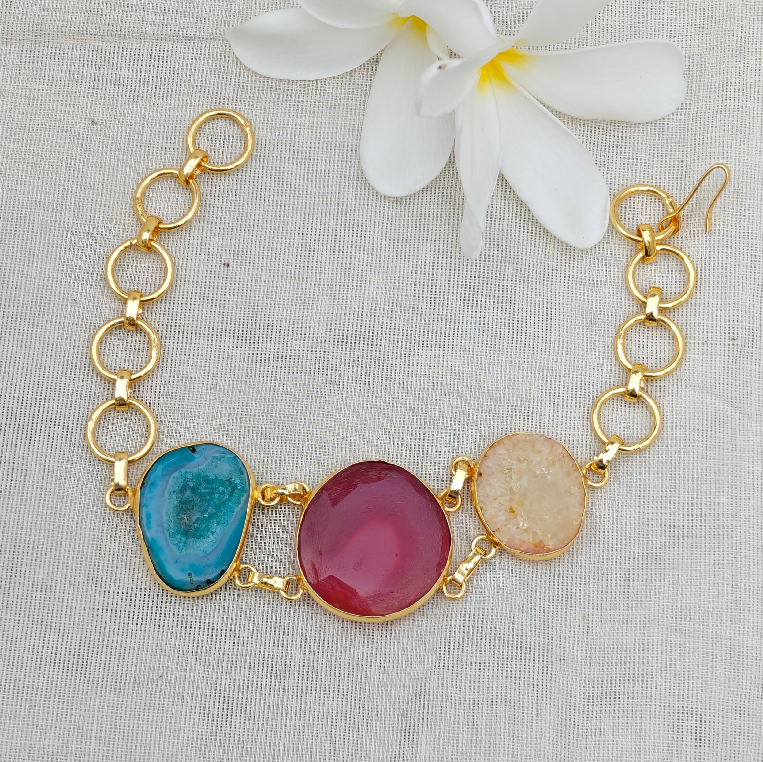 Pastel Agate Candy Crush Stone Bracelet
