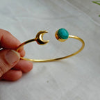 Amazonite moon slim bangle