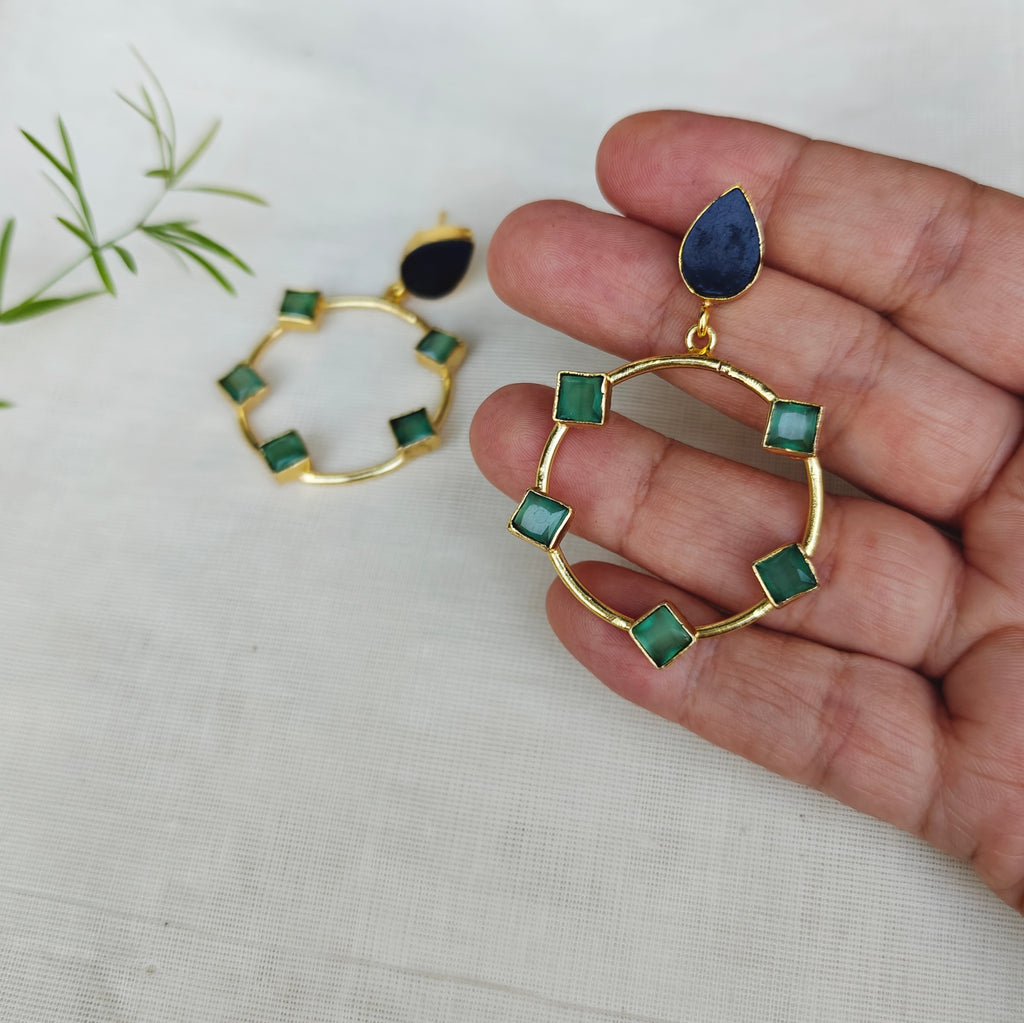 Mint Halo Drop earrings