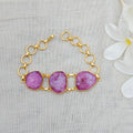 Pink Agate Candy Crush Stone Bracelet