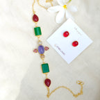 Dainty Boho Choker and Stud set
