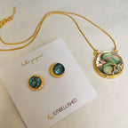 Abalone Shell Pendant necklace set