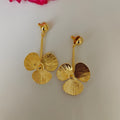 Gold Flower Drop Earrings
