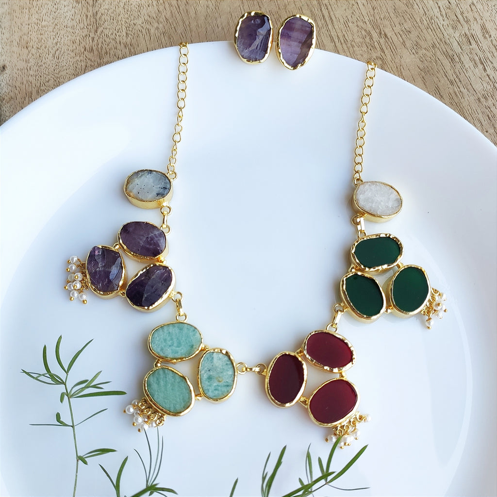 Gemstones galore necklace set
