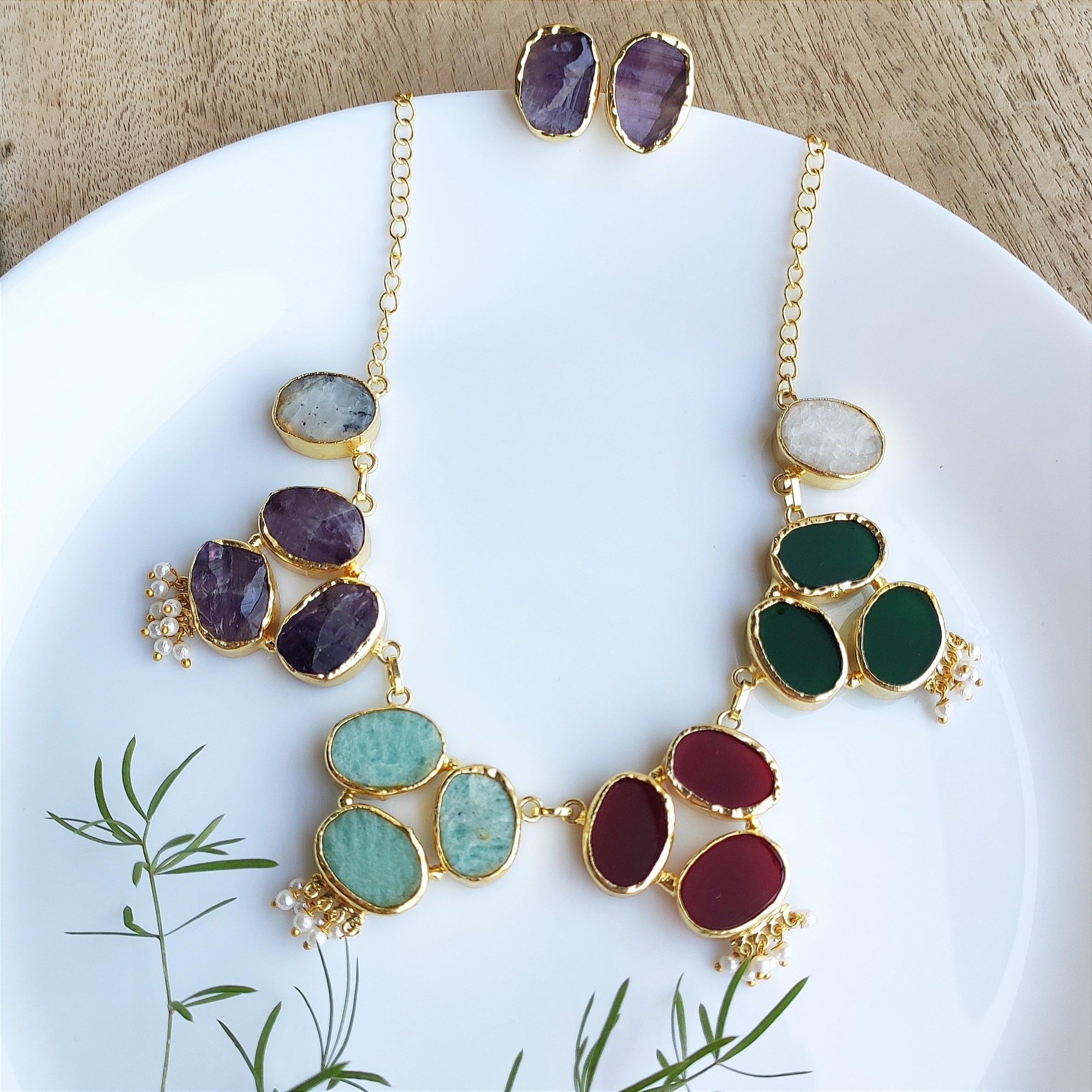 Gemstones galore necklace set