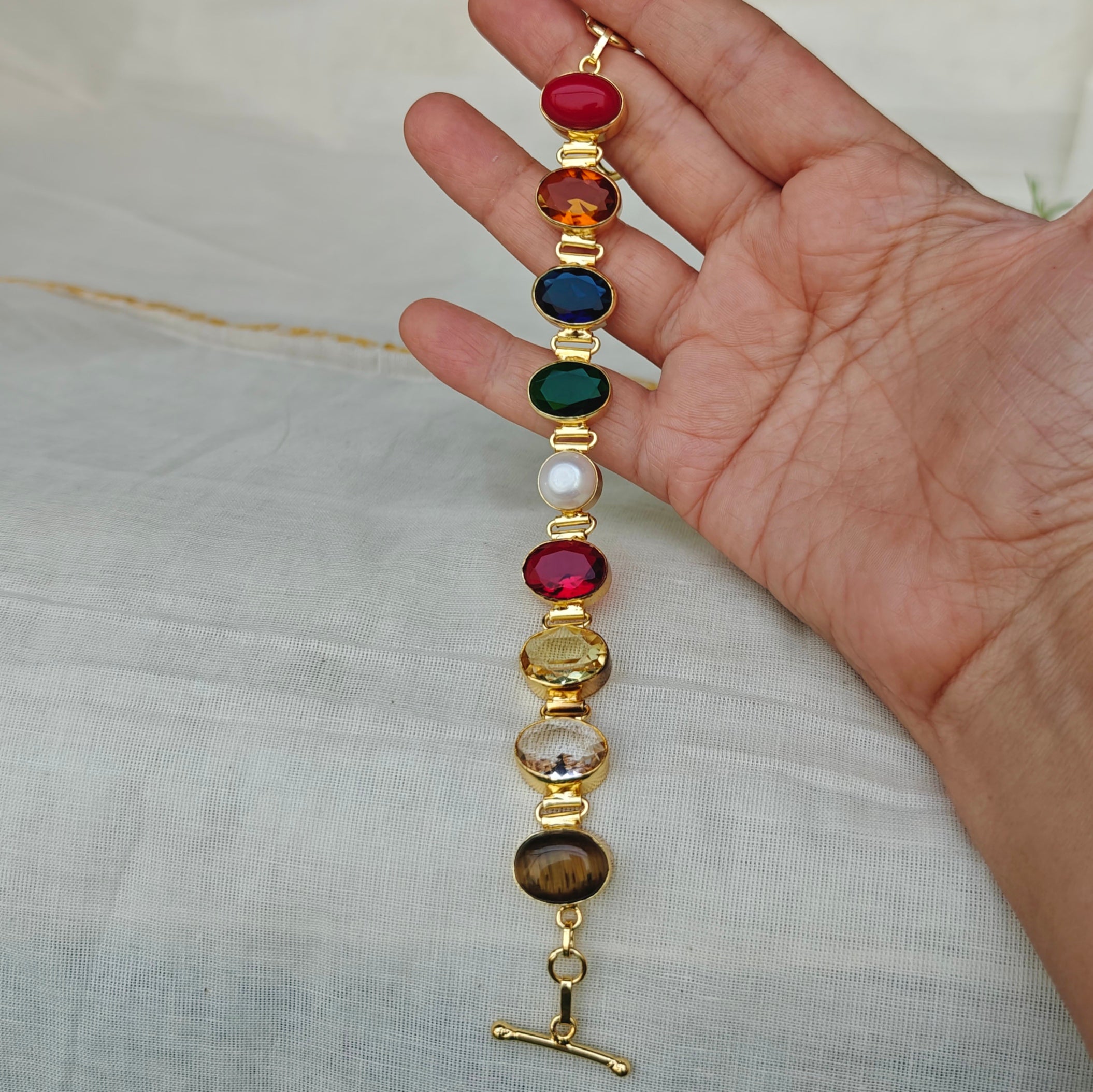 Navratna Toggle Bracelet