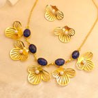 Vibrant Stones and Filigree Blooms necklace set